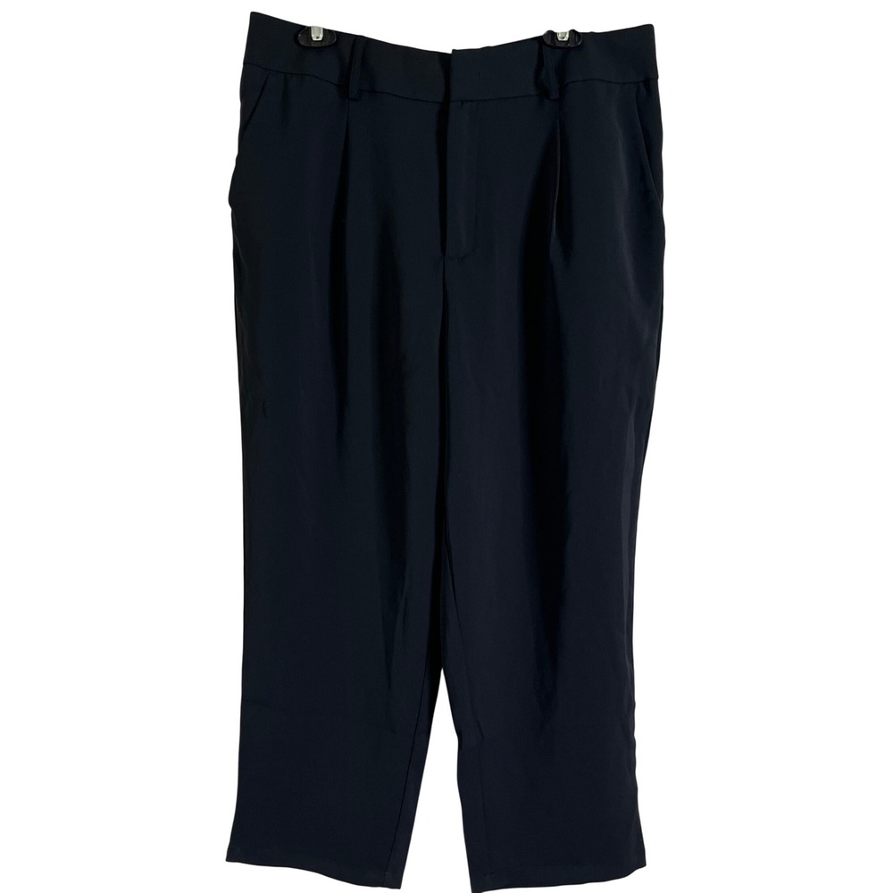 Halara‎ High Waisted Pocket Solid Work Tapered Pants Size XLP Ankle Gray Pleated